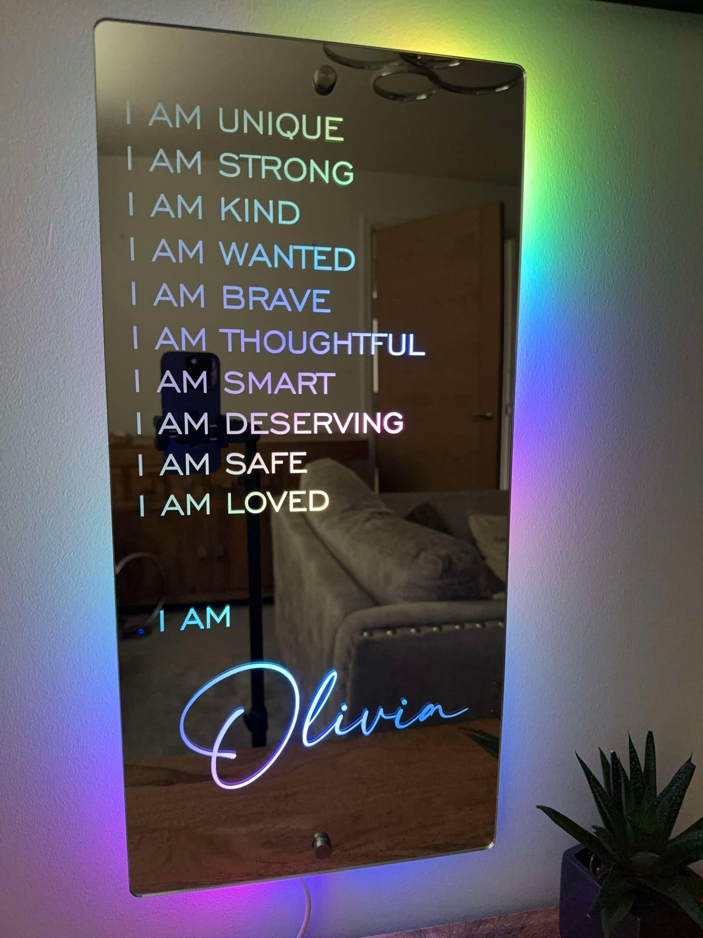 Personalised Affirmations Mirror
