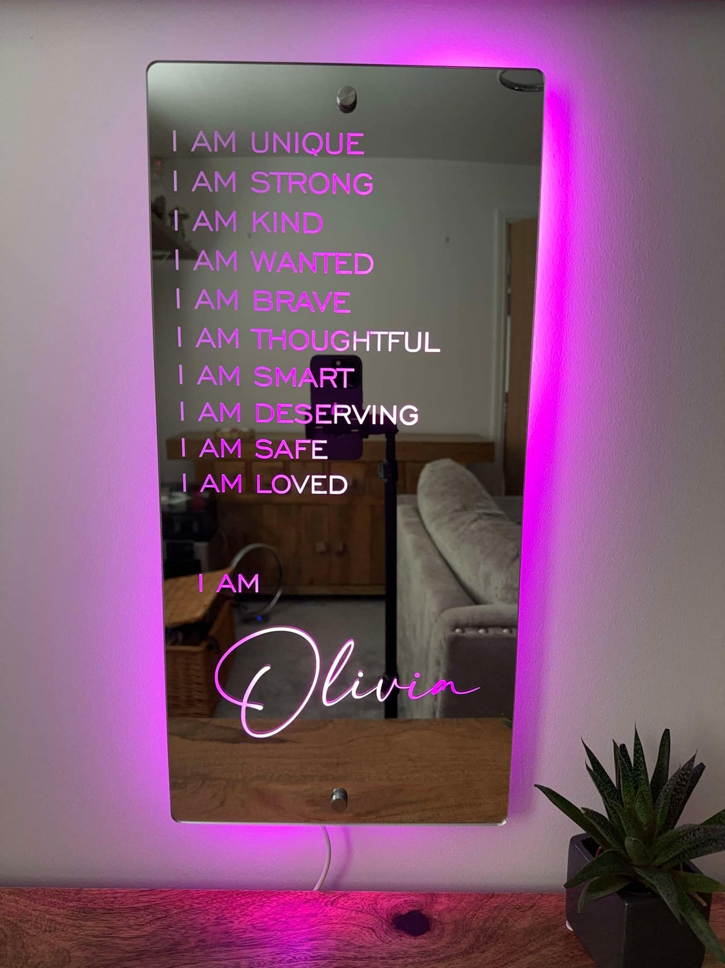 Personalised Affirmations Mirror