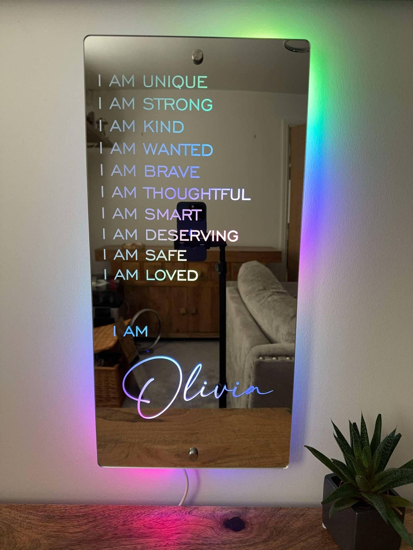Personalised Affirmations Mirror