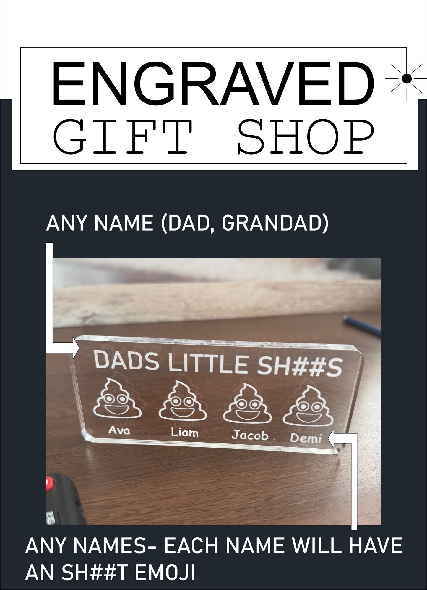 Gift For Fathers Day - Dads Little Shits Keepsake