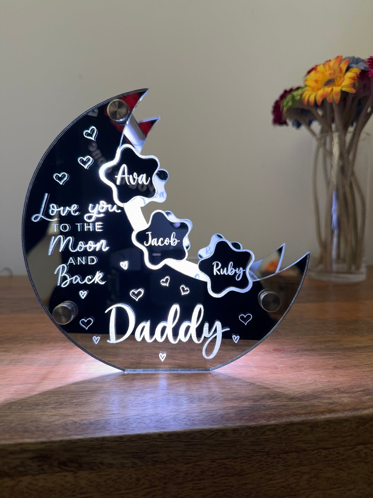 Personalised Dad Moon - Love You To The Moon And Back - Gift For Dad - Fathers Day
