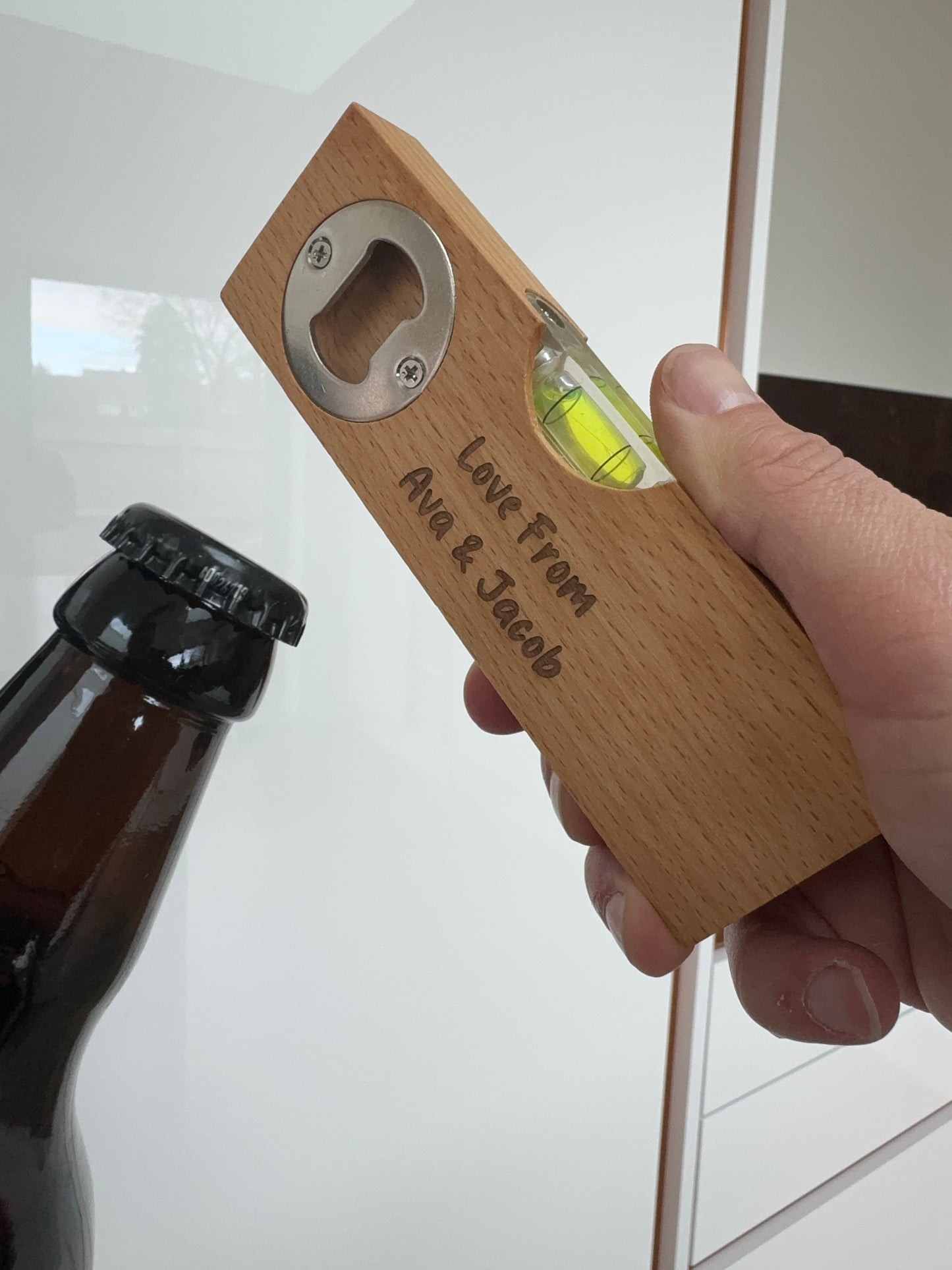 Personalised Wood Sprit Level - Gift For Dad