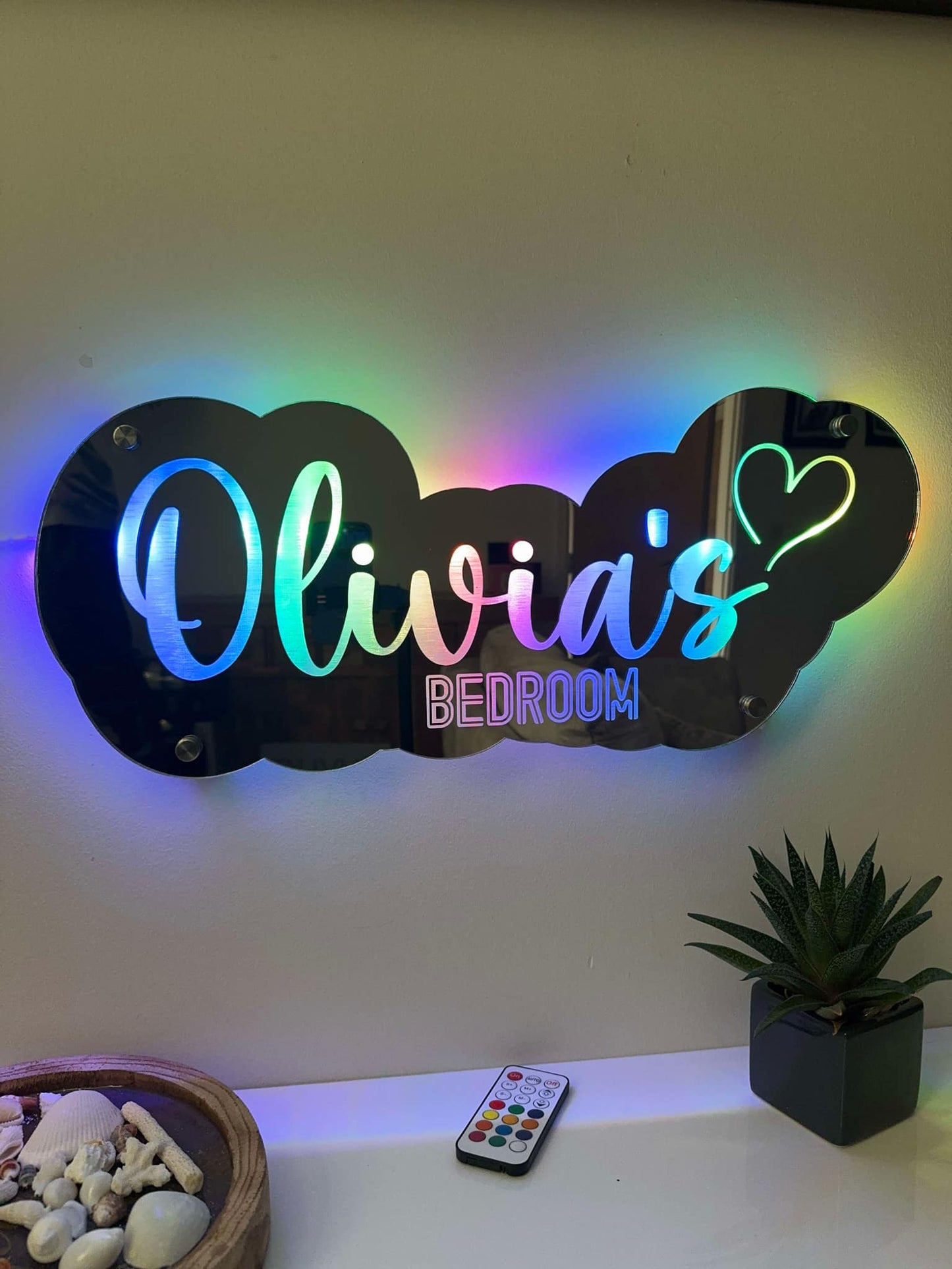 Personalised name mirror