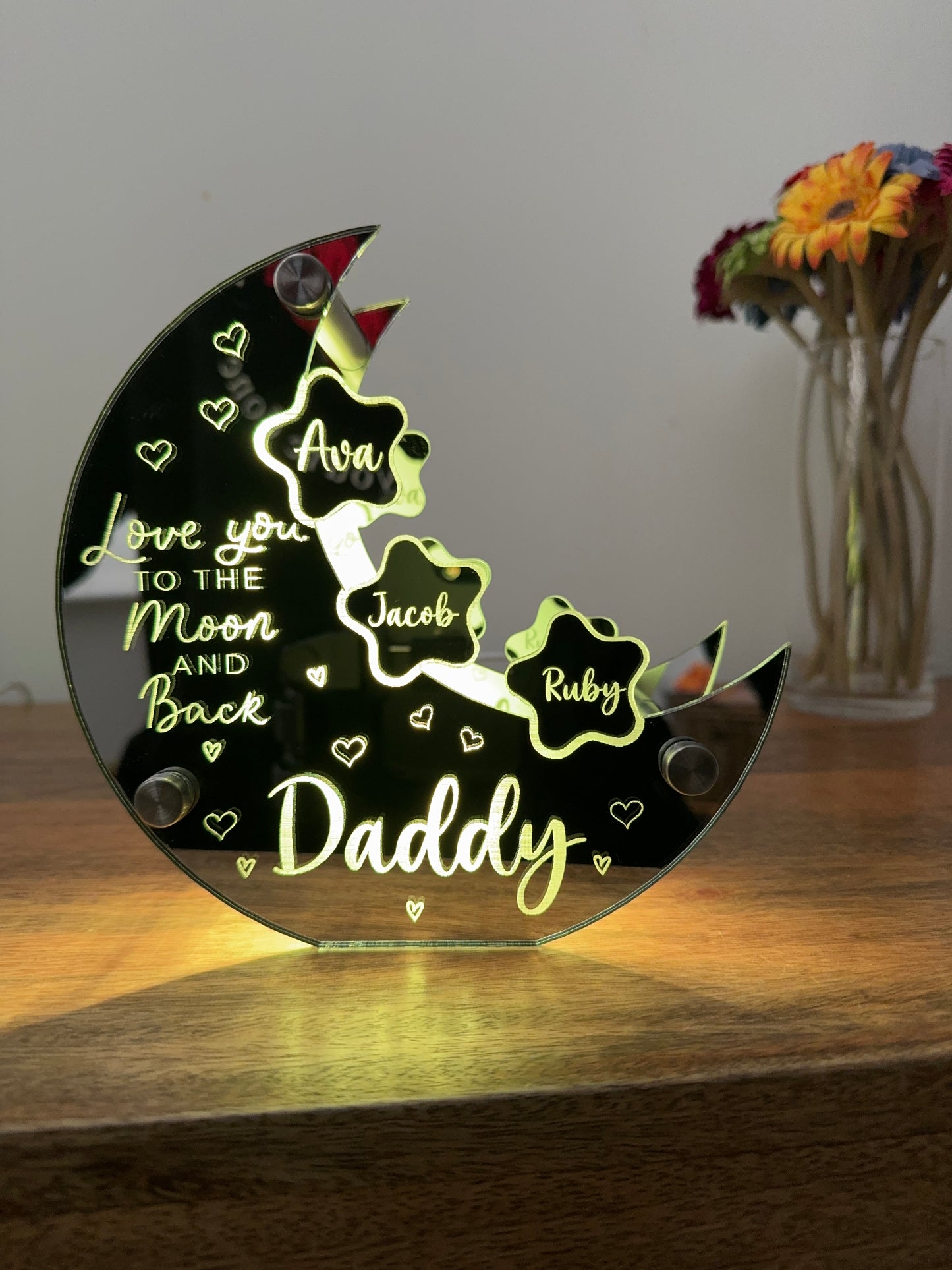 Personalised Dad Moon - Love You To The Moon And Back - Gift For Dad - Fathers Day