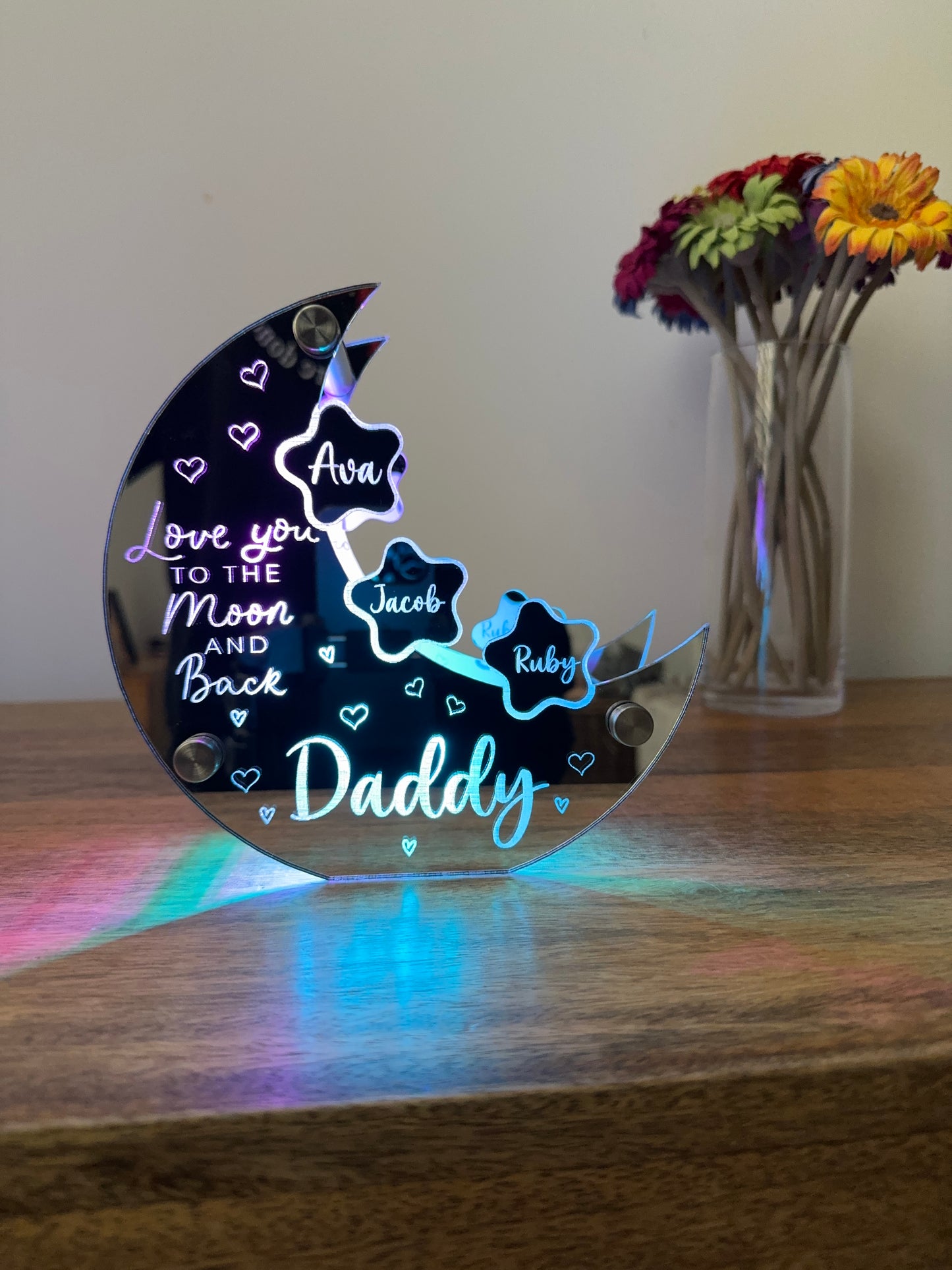 Personalised Dad Moon - Love You To The Moon And Back - Gift For Dad - Fathers Day