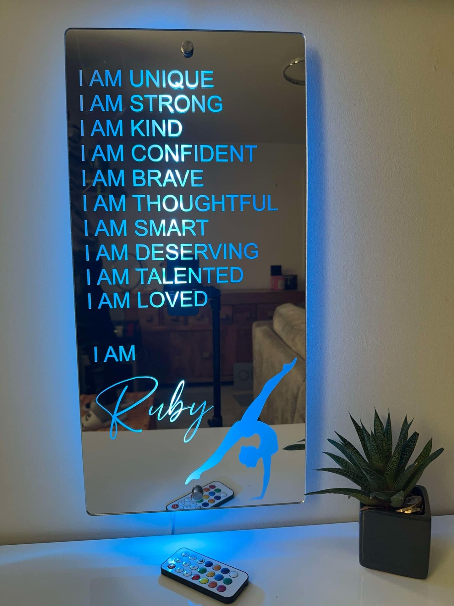 Personalised Affirmations Mirror - Gymnast Gift