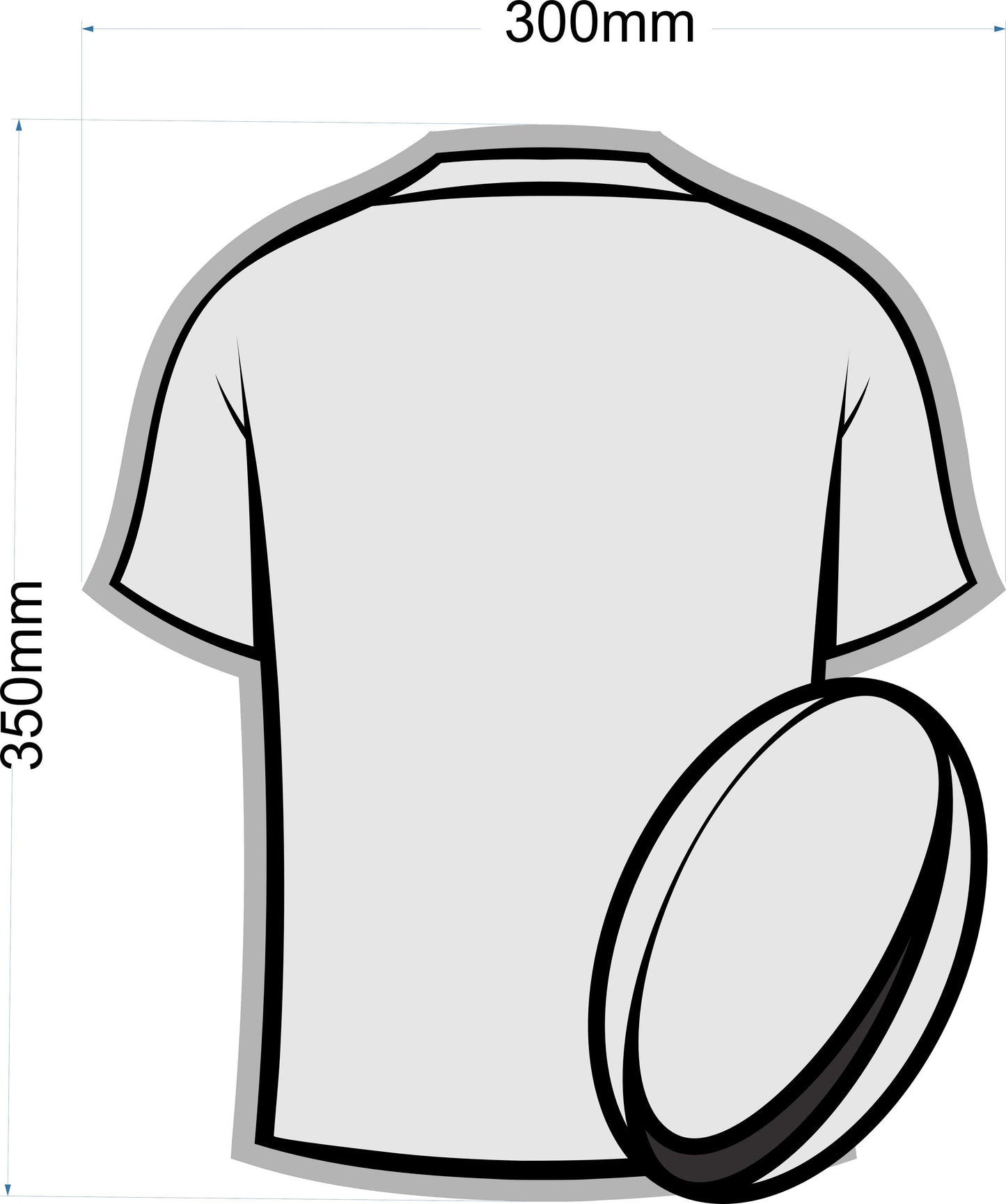 Personalised Rugby Shirt Mirror - Rugby Fan Gift