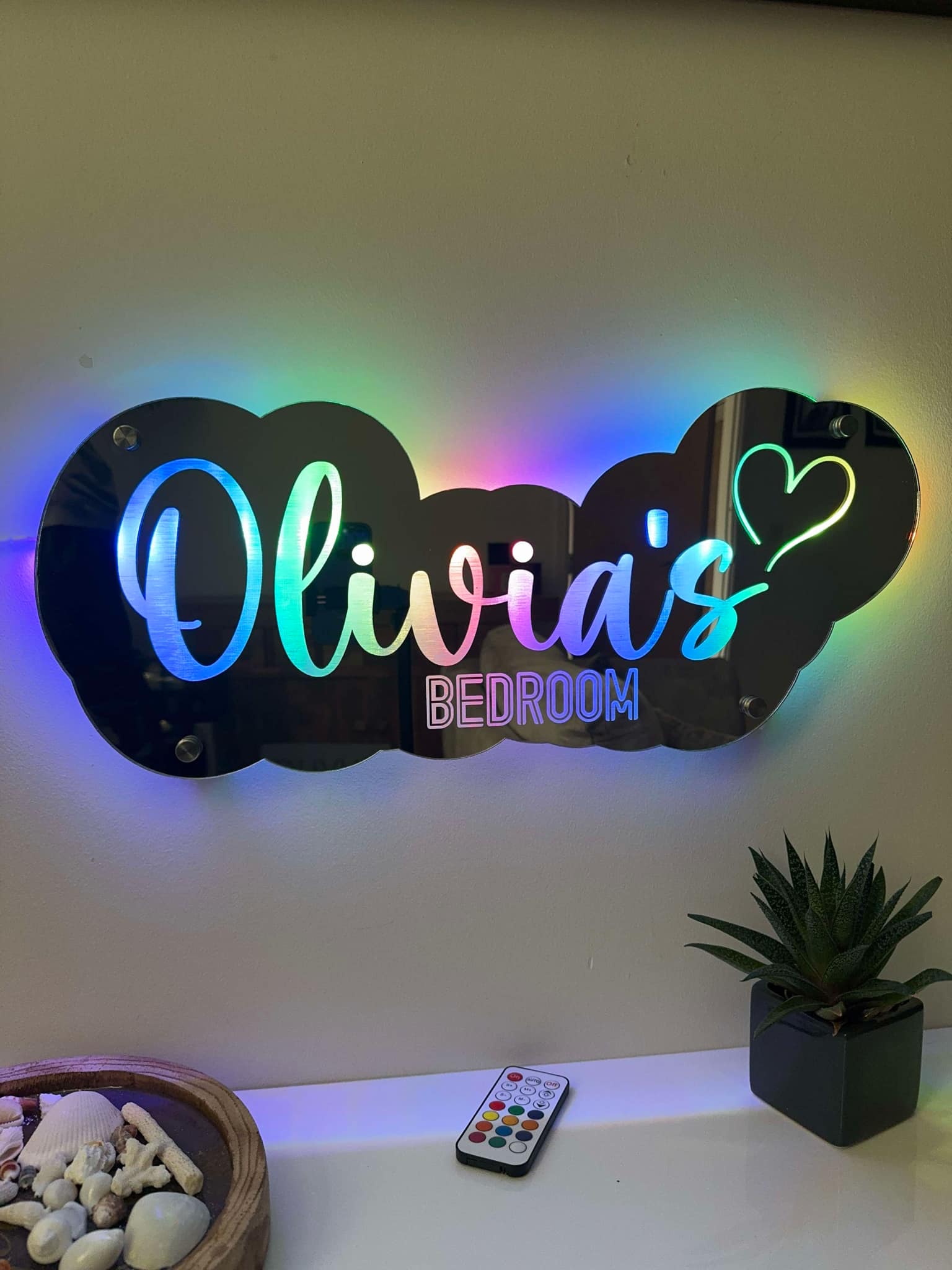 Personalised name mirror